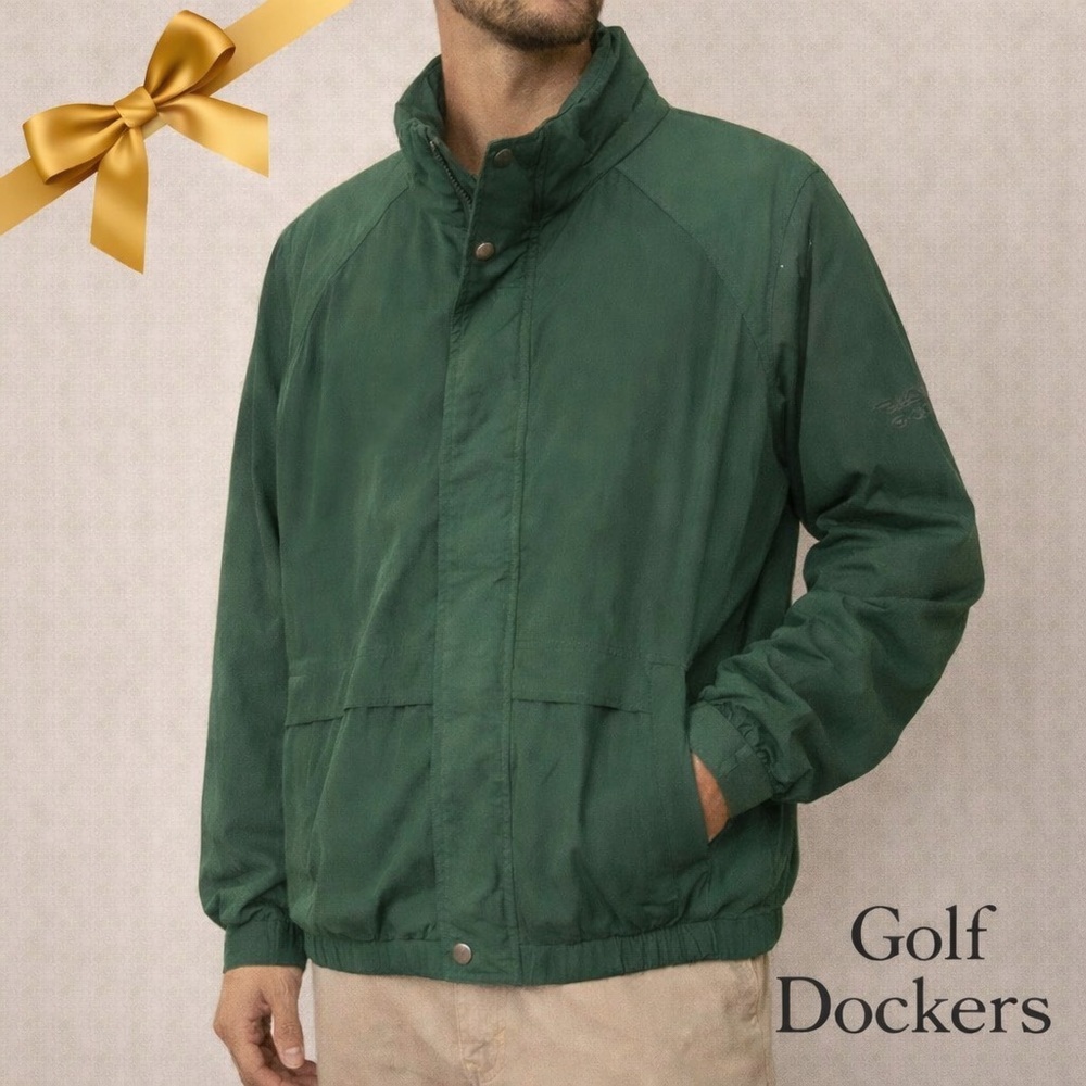 Dockers Golf Outerwear Forest Green Jacket L